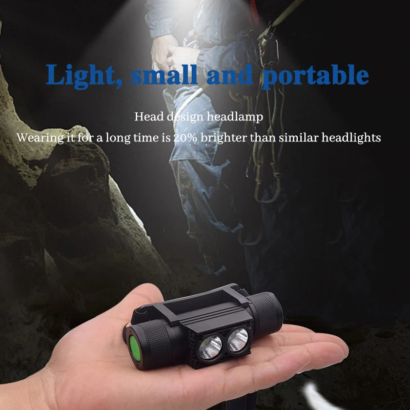 RIPSSHINE Custom headlamp18650 rechargeable flashlight outdoor reading light camping lanterns magnet head torch