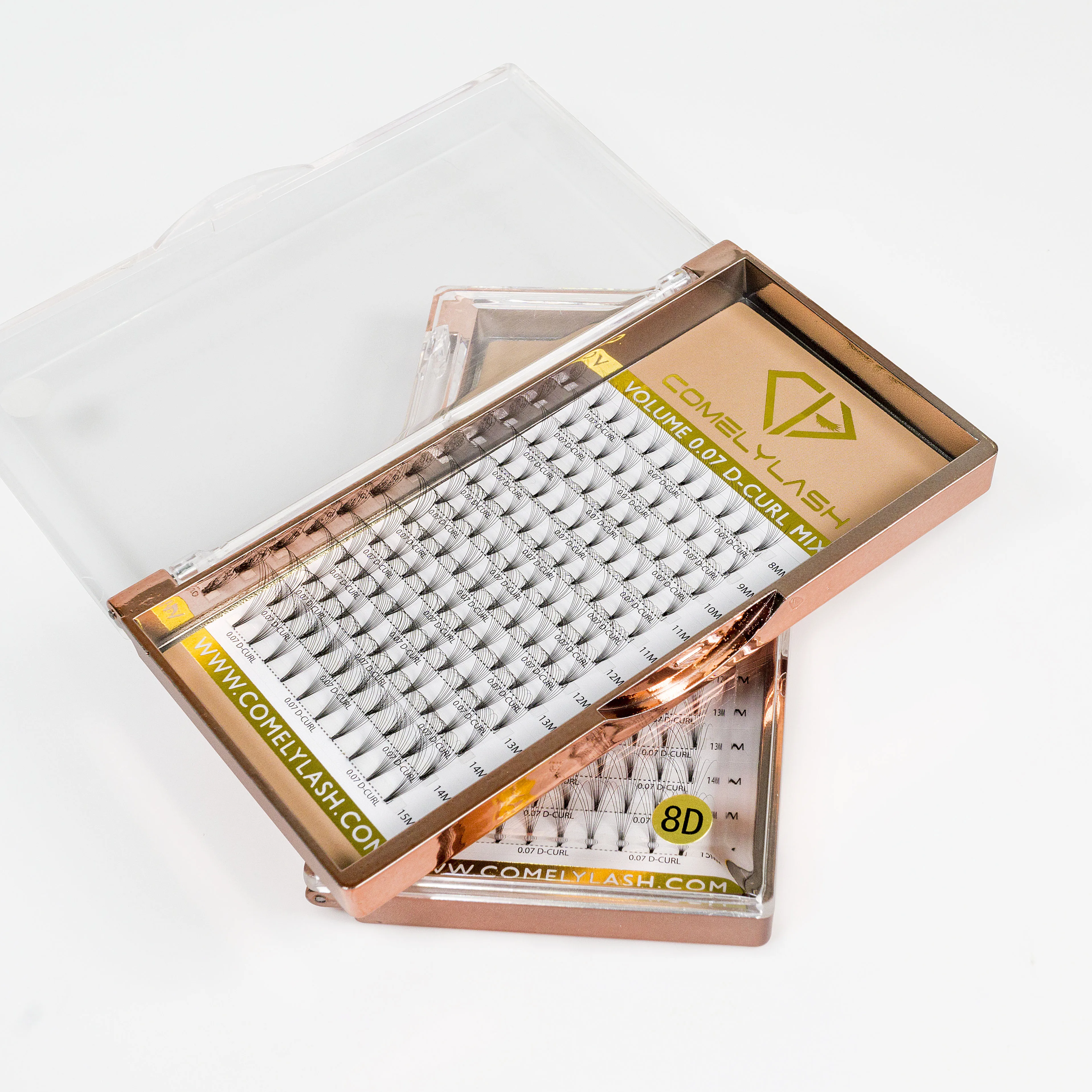 Comelylash Wholesale False Pre Made Eyelashes Extension Premade Volume Fans 25mm 5d Mink Pro Made Lash Fans Private Label Lash Cluster