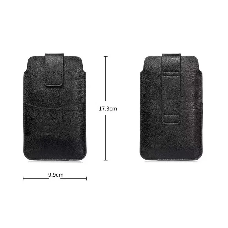Soft PU leather universal phone belt holder carry-on cell phone pouch card slot mobile phone bag pouch for iphone 13 pro max