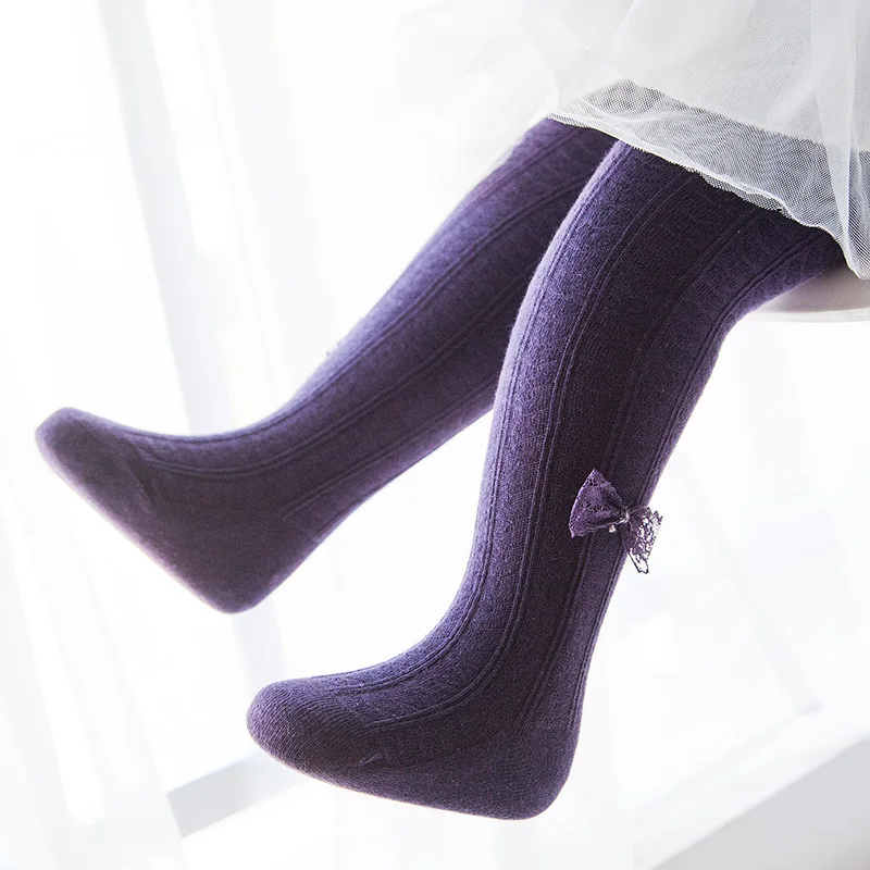 Однотонные колготки для маленьких девочек, новый стиль, весна-осень