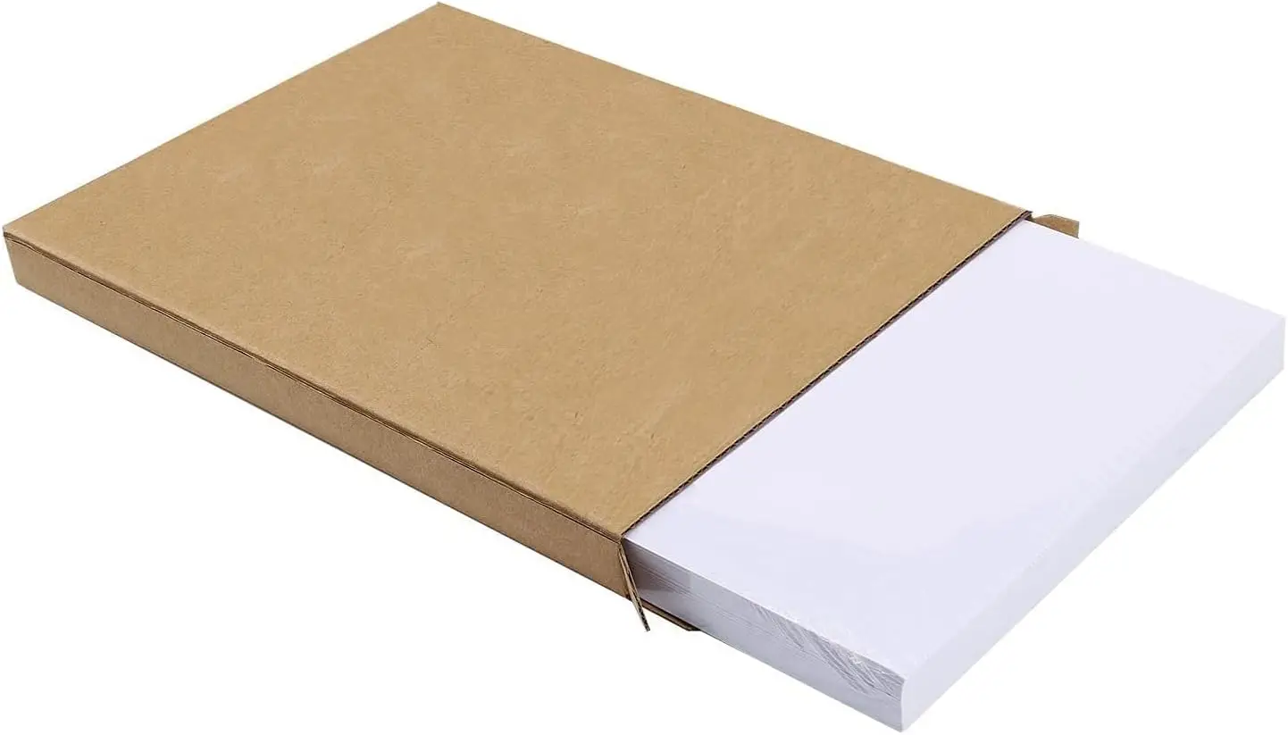 Recyclable a4 laser self adhesive  paper white label shipping label 4 per sheet self-adhesive