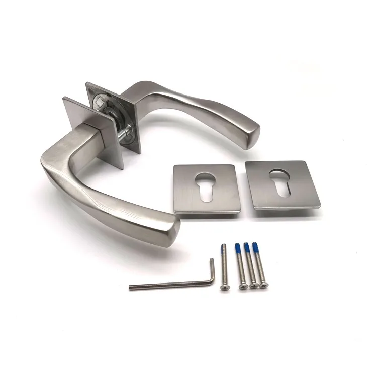 Handle Door Modern Design With Square Cover Main Door Handle Magnetic Inner  Bathroom Door Handle