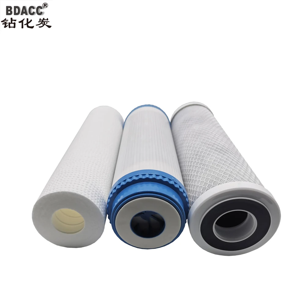 10 Inch Filter 3 Stage Water Pre-filtration PP+UDF+CTO Countertop Water Purifier Water Filters