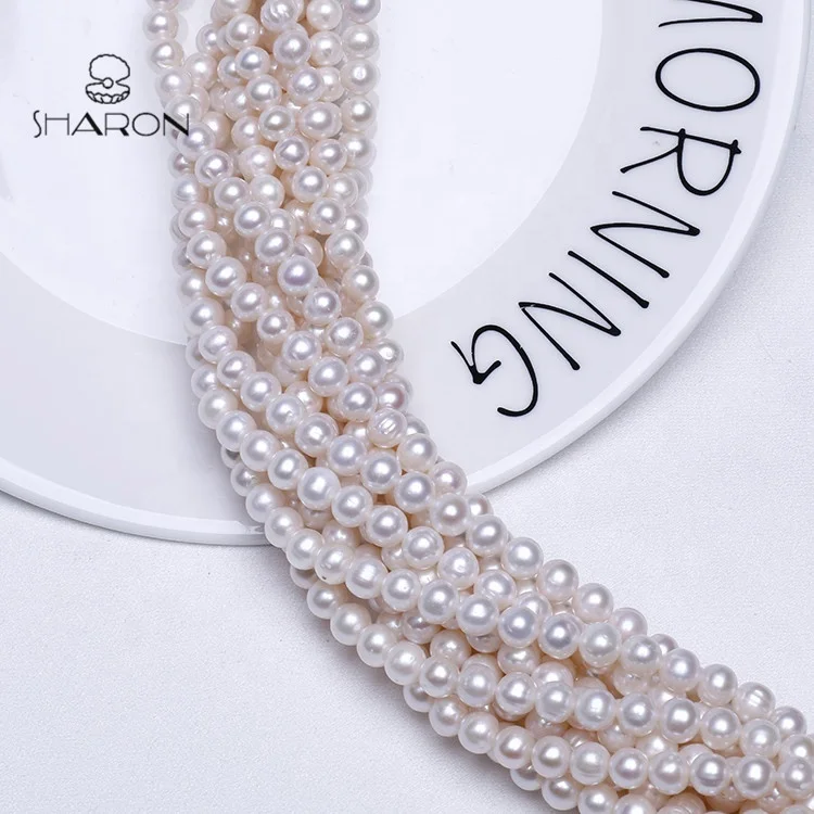 
White Pearl 7-8mm Decoration Round Loose Fresh Water Round Pearls In Bulk 