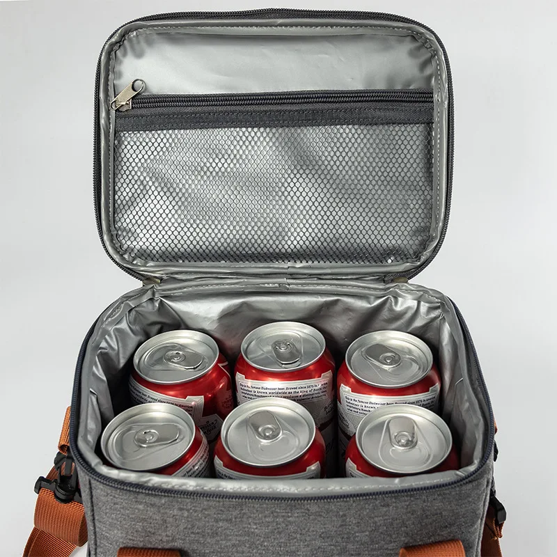 Personalized Aluminum Foil Cooler Bags Beer Food Insulated Custom Logo Cooler Tote Bag