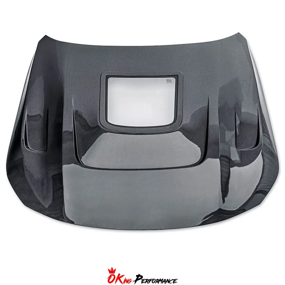 CMST Style Transparent Glass Carbon Fiber Vented Hood For BMW G87 M2 Engine Bonnet