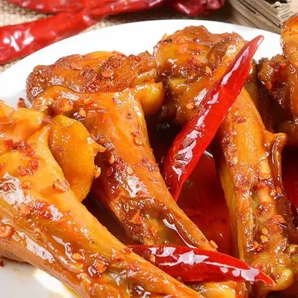 Stewed roast duck leg wine and vegetables cooked food snacks spicy duck snacks