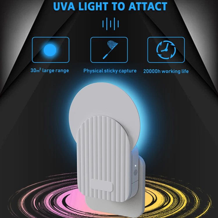 Long Life Customize CCT Dimmable Home Night Light Bug Zapper Insect Trap 2w Pest Control By Glue Board