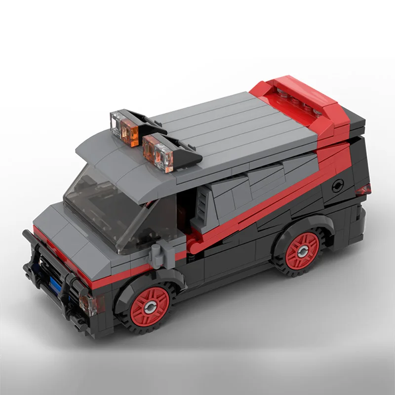 MOC-50493 б/у легкие грузовики и команда Ван автомобиль строительные блоки с принтом «Тачки» для детей