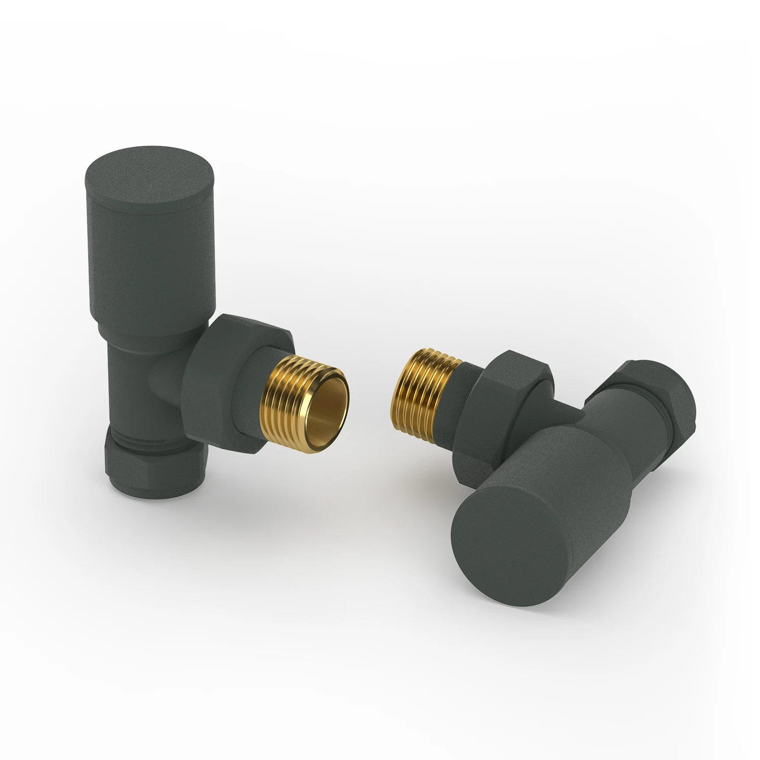 IVANCI Angled Water Heating Brass Radiator Valve Black Nickel Valve Manural Valves