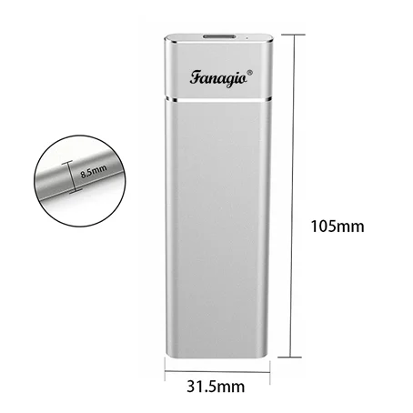 MSATA Type C USB3.0 External Portable Solid Static Hard drive Metal SSD  for PC Laptop desktop