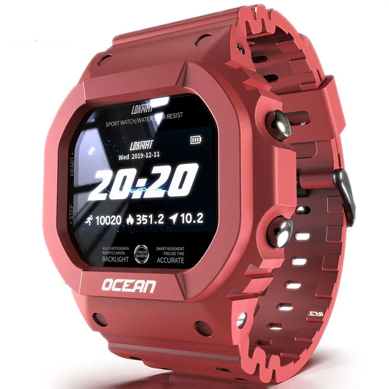  Смарт-часы Lokmat Ocean sport IP68 Водонепроницаемые многофункциональные спортивные часы relojes inteligentes blue tooth
