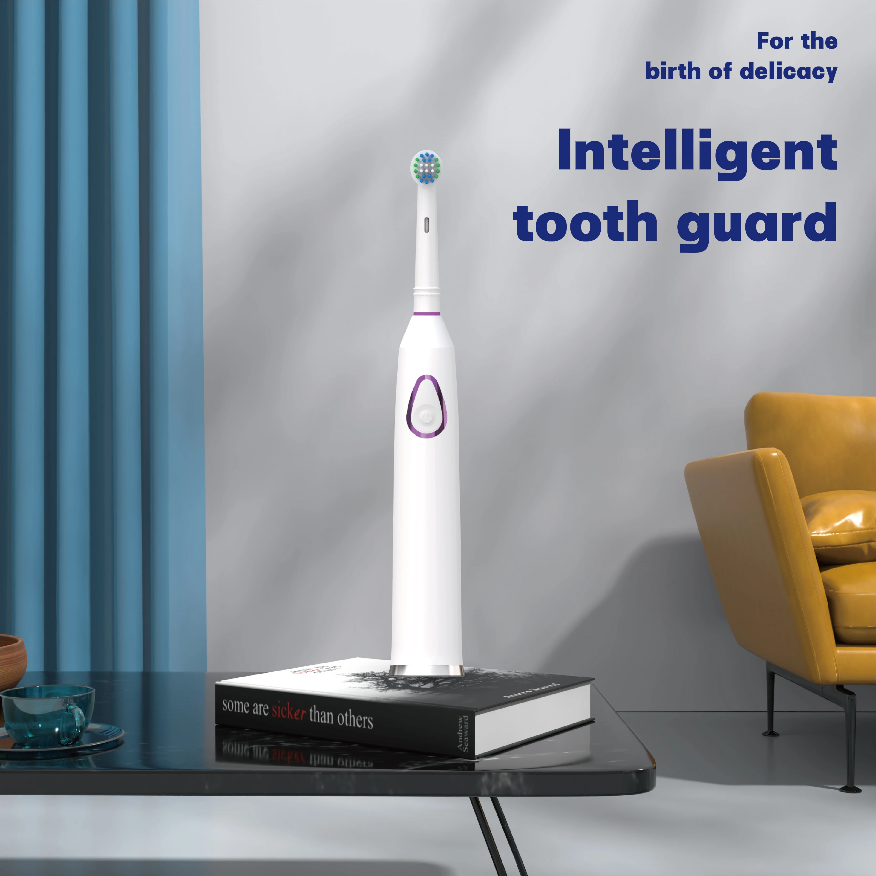 Rechargeable Electric Toothbrush 3 Working Modes Rotating Toothbrush with Replaceable toothbrush head