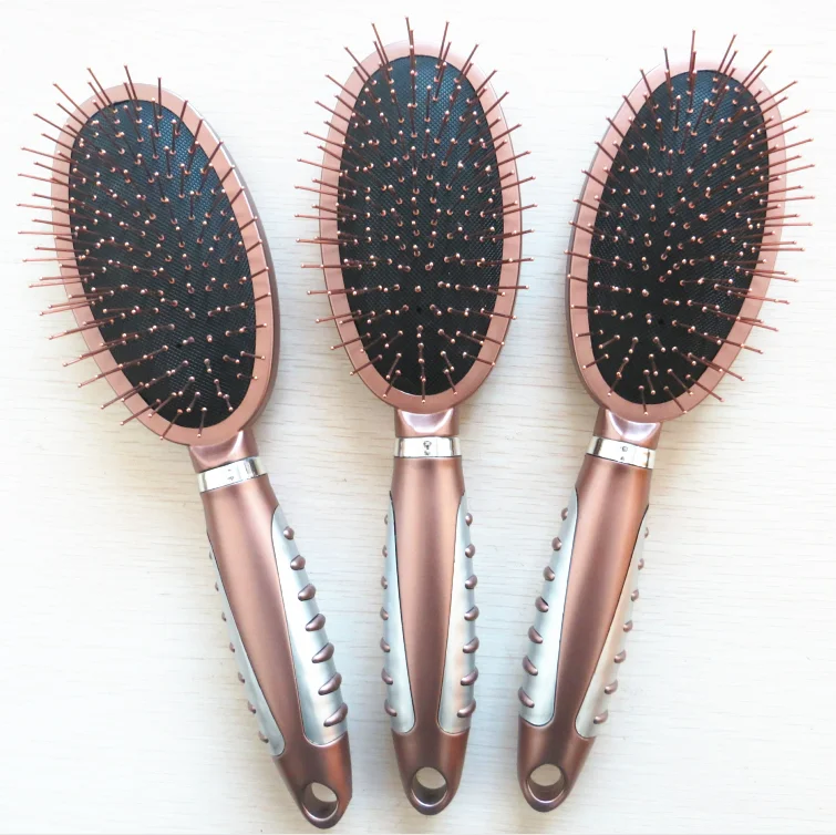 Copper bristle cushion massage hair brush