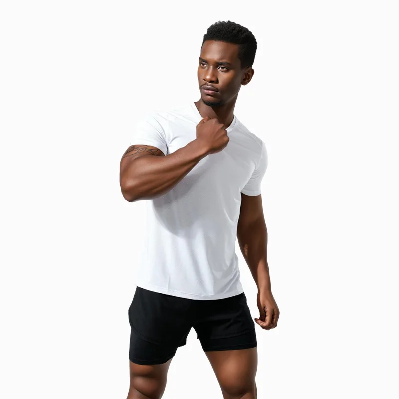 Dry Fit T Shirt 100% Polyester T Shirt Sublimation Blanks Tshirt With Logo Custom Logo Printed T Shirt Men Plain T-shirt For Men