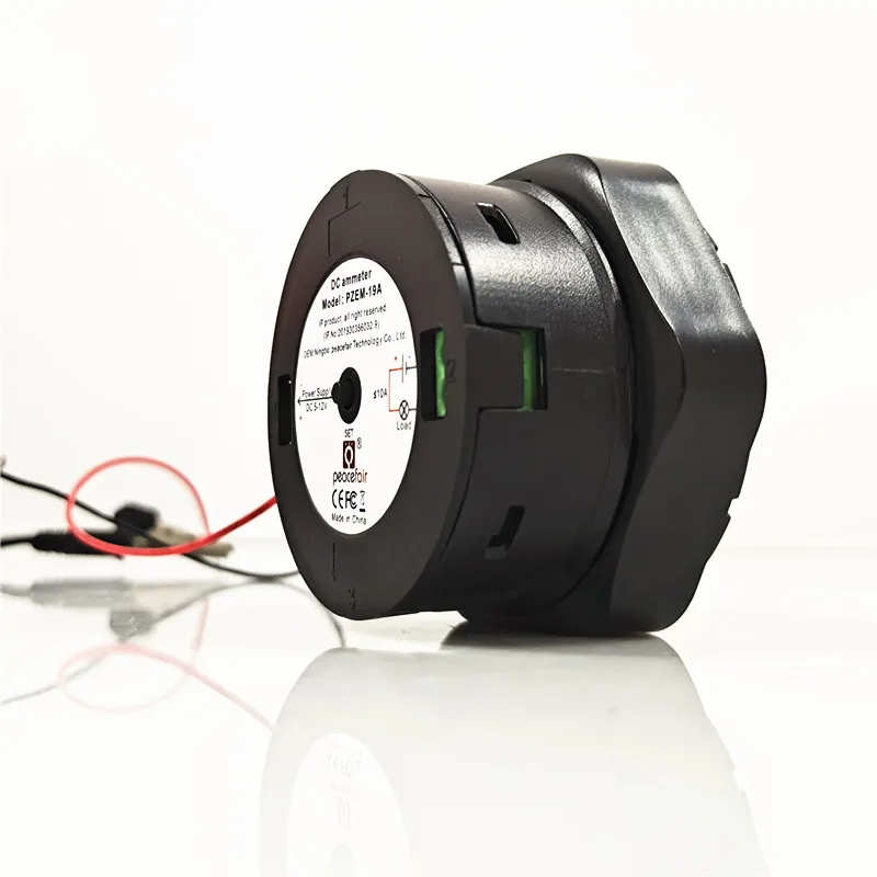 Peacefair PZEM-019A 5V 12V 10A Round LCD Display Ammeter Digital DC Volt Amp meter DC Panel Meter