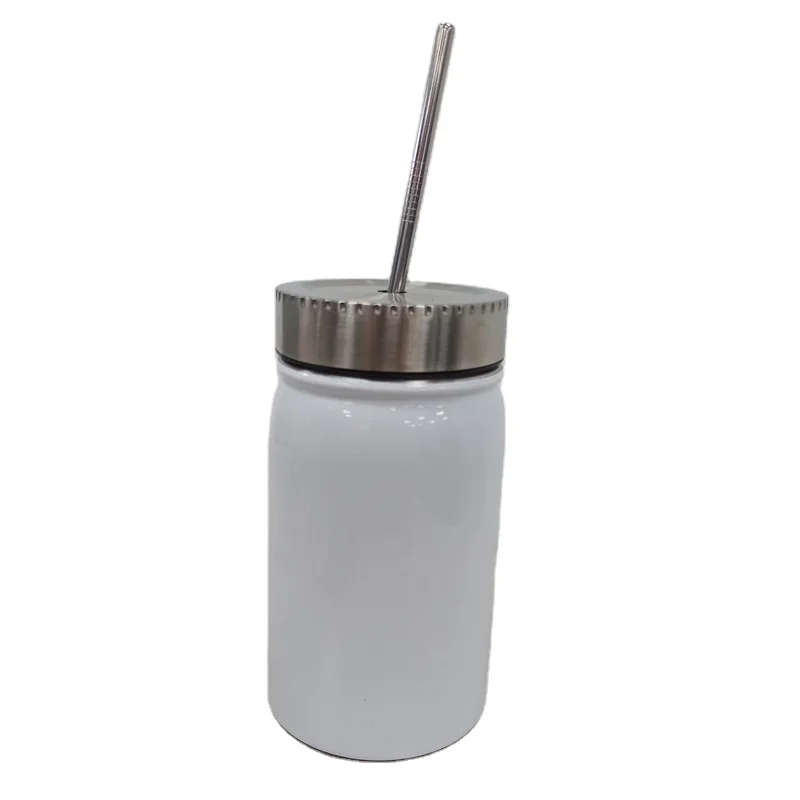 Вакуумная Изолированная каменная банка с двойной стенкой из нержавеющей стали, 17 унций, с крышкой и соломинкой