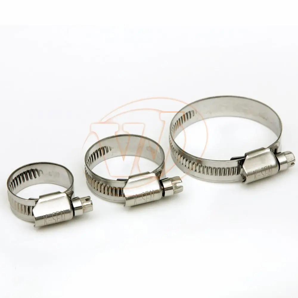 Jinwo  German style worm drive clamps Adjustable 304 Stainless Steel Screw Band For electricity for other auto parts