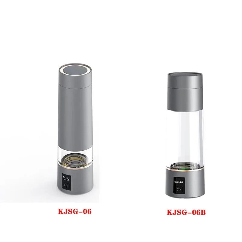 2024 Portable Hydrogen Water Generator Machine Ionizer Glass Bottle Stainless Steel Housing Electric/Battery Power Source