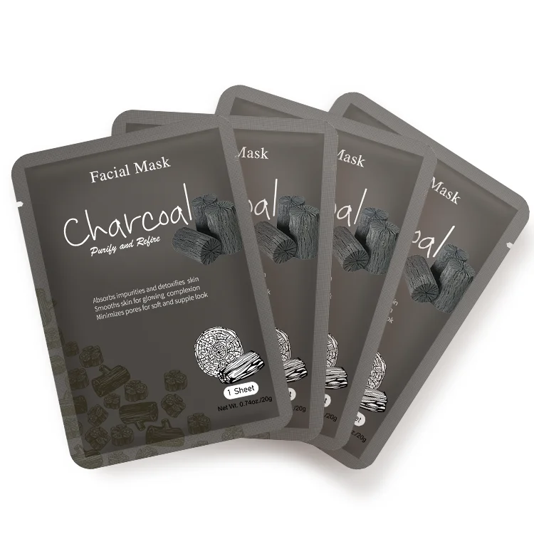 Private Label Face Black Latest Popular Cosmetic Hyaluronic Essence Natural  Charcoal  Skincare Facial Mask