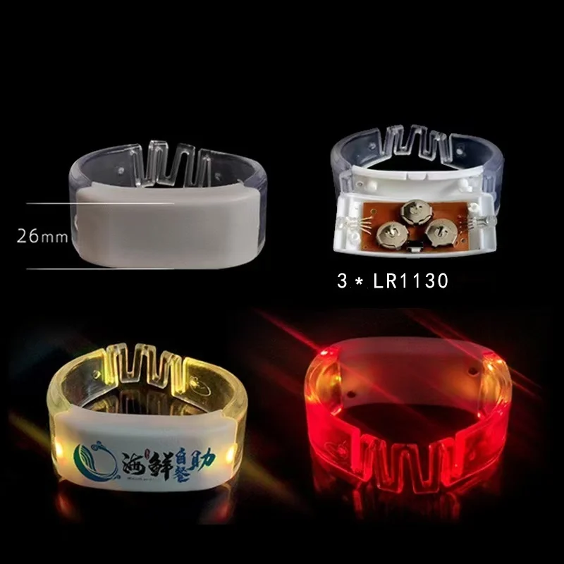 LED Glow Bracelets Light Up Glow in The Dark Party Favors PVC Led Wristbands for Concerts Festivals Game Prizes Sports Rave