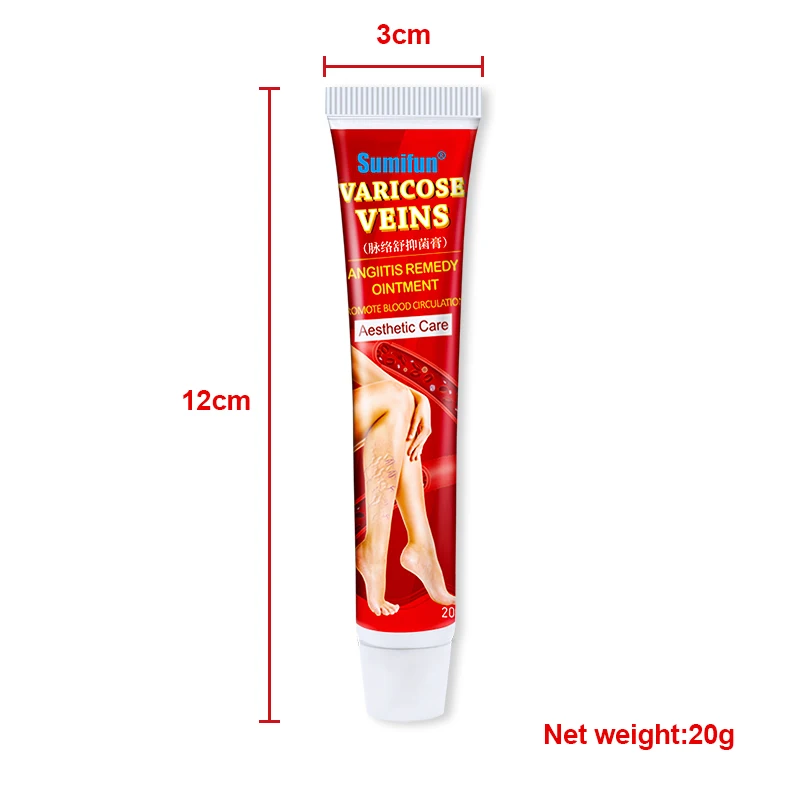 Sumifun New Varicose Veins Treatment Cream 100% Original Vasculitis Phlebitis Spider Pain Relief Ointment Medical Plaster