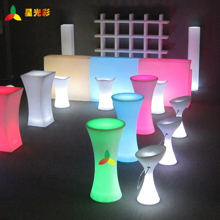 2022 Hot sell LED color changing illuminated bar table best price