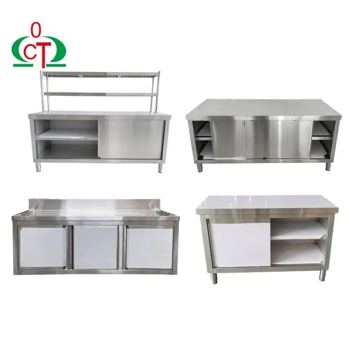 Изготовленный на заказ шкаф Ресторан Кухня Отель Шкафчик Workbench коммерческий из нержавеющей стали
