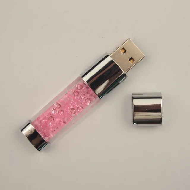 
Crystal LED light Pen drive 4GB 8GB 16GB 32GB gadget USB pendrive 64GB Custom USB Flash Drive usb2.0 PenDrive memory Stick 