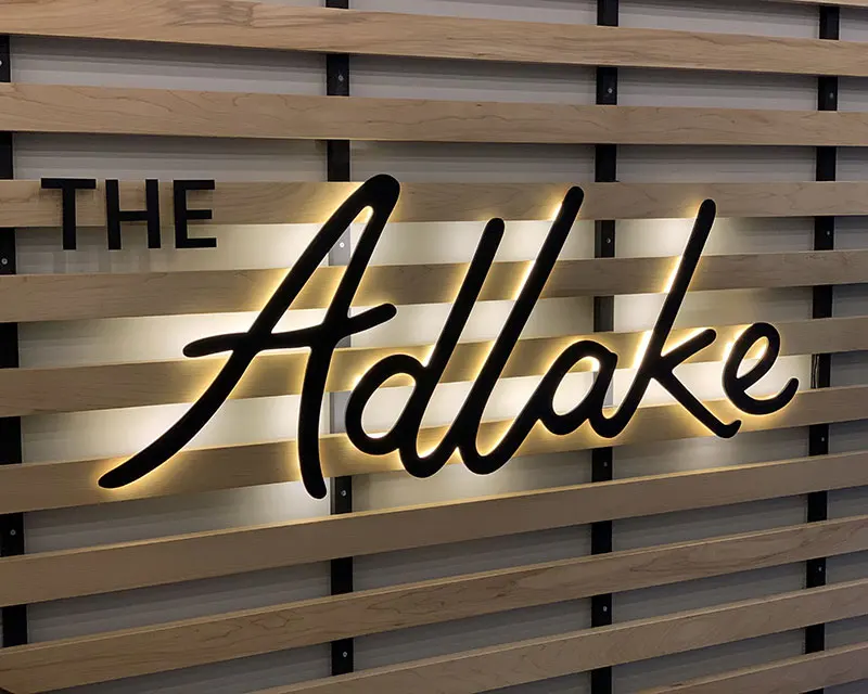 Custom Company brand led Illuminated sign led logo Business Signs Stainless steel 3d led backlit channel Letters signage