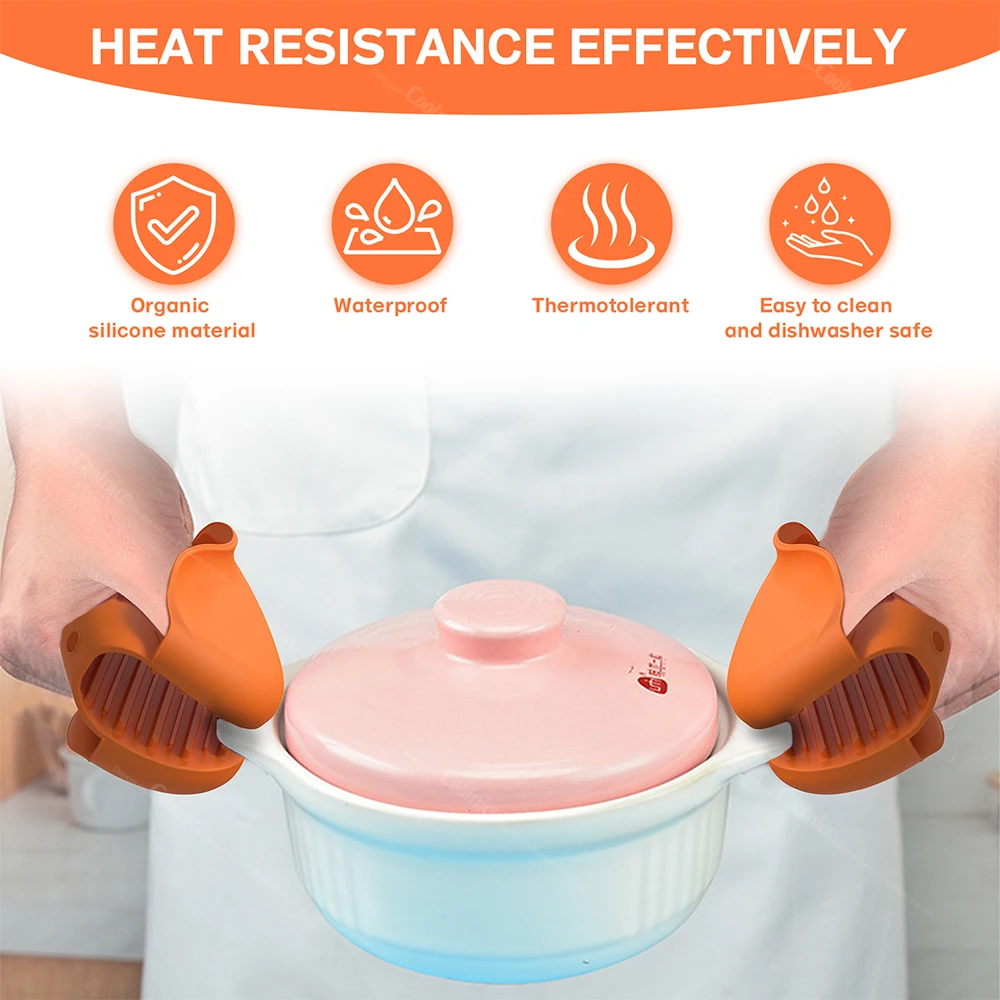Customized Package Easy to Use Silicone Gloves Oven Mitts Heat Resistant BBQ Smoker Grill Gloves