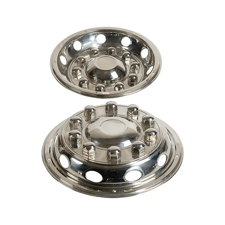 Customized Wheel Cover Truck Parts 22.5 Inch Mirror Polished Stainless Steel Wheel Simulator For European Truck