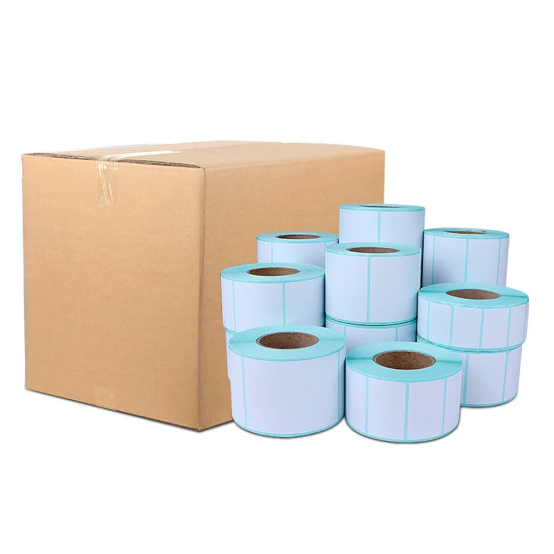Warehouse Logistics Blank Self-Adhesive Thermal Barcode Label 50*30mm UPC Direct Thermal Waterproof Sticker Label for Packaging