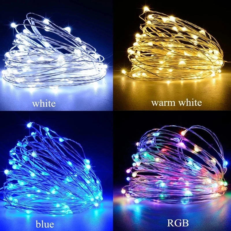 USB LED Light String Bedroom Fairy Garland 8 flashing Modes Christmas Wedding Party New Year Garden Decoration String Lights