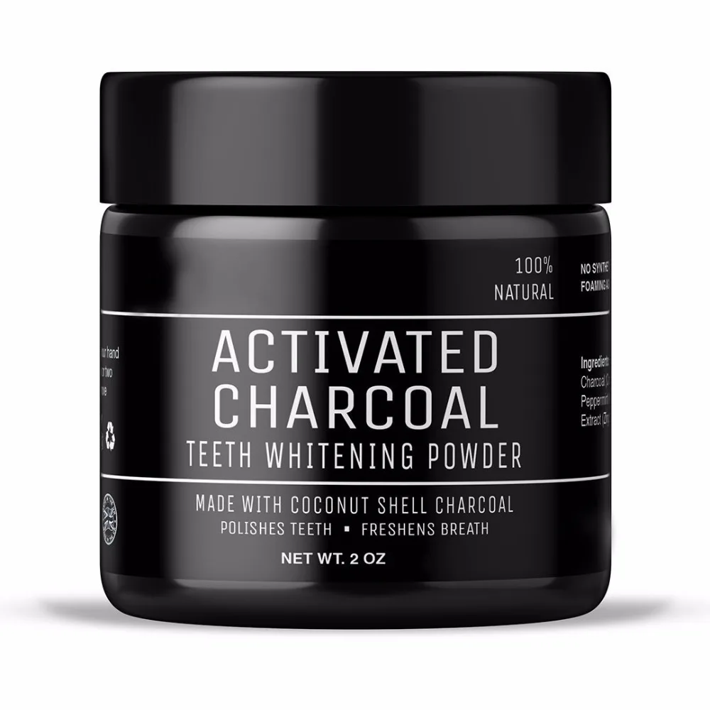Natural Activated Charcoal Miracle Teeth Whitening Coconut Shell Cleaning Powder