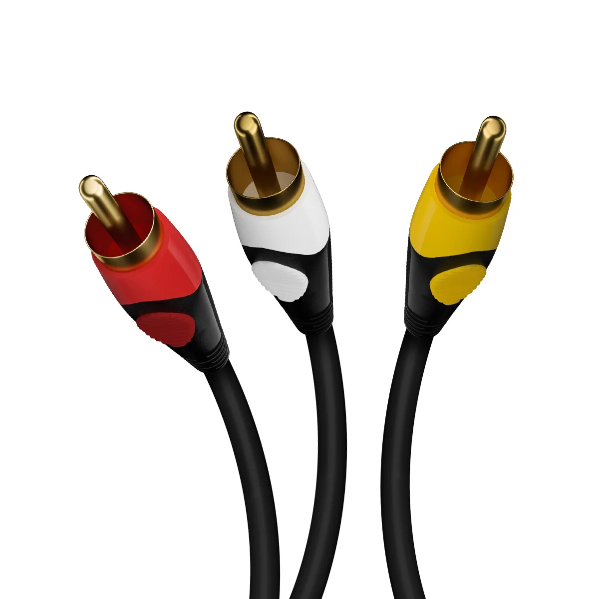 High Quality Gold-platedRCA Video cable 3M  3RCA-3RCA Male to Male Cable for AV connector