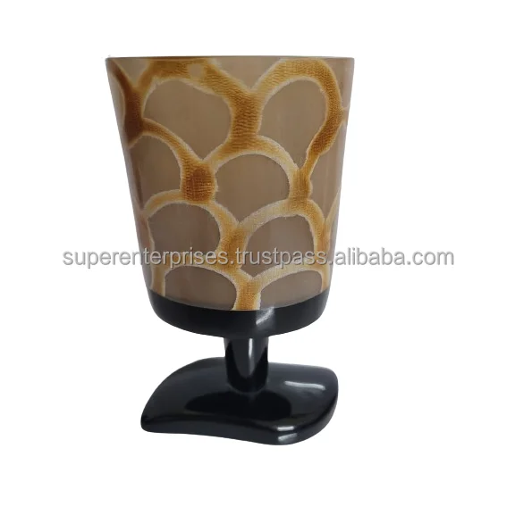 Drinking Horn Glass Cup Viking Handmade Customised Logo Horn Cup Drinking Horn Glass For Party And Beer Cup/Glass