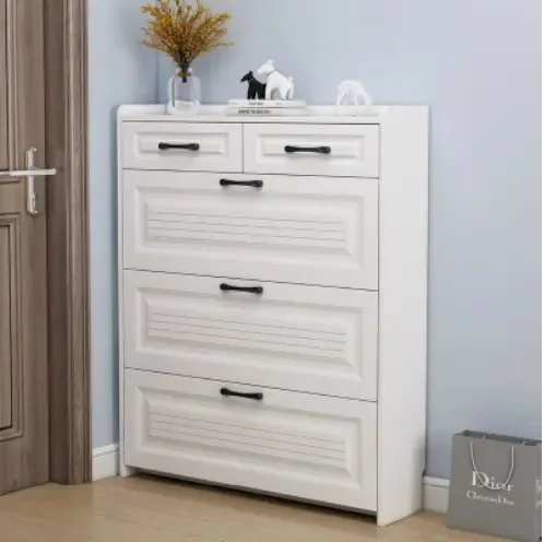 nordic high quality cheapest ultra thin collapsible dump shoe rack cabinet with hangers