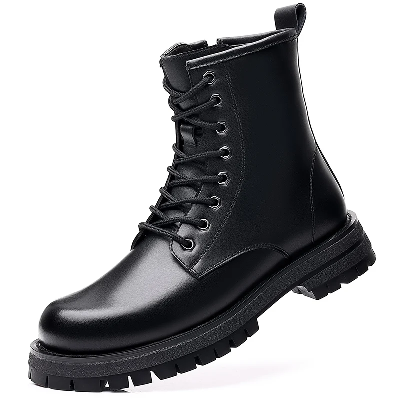 Custom design Fashion winter ankle leather luxury Martin boots Chelsea rubber boot shoes for men