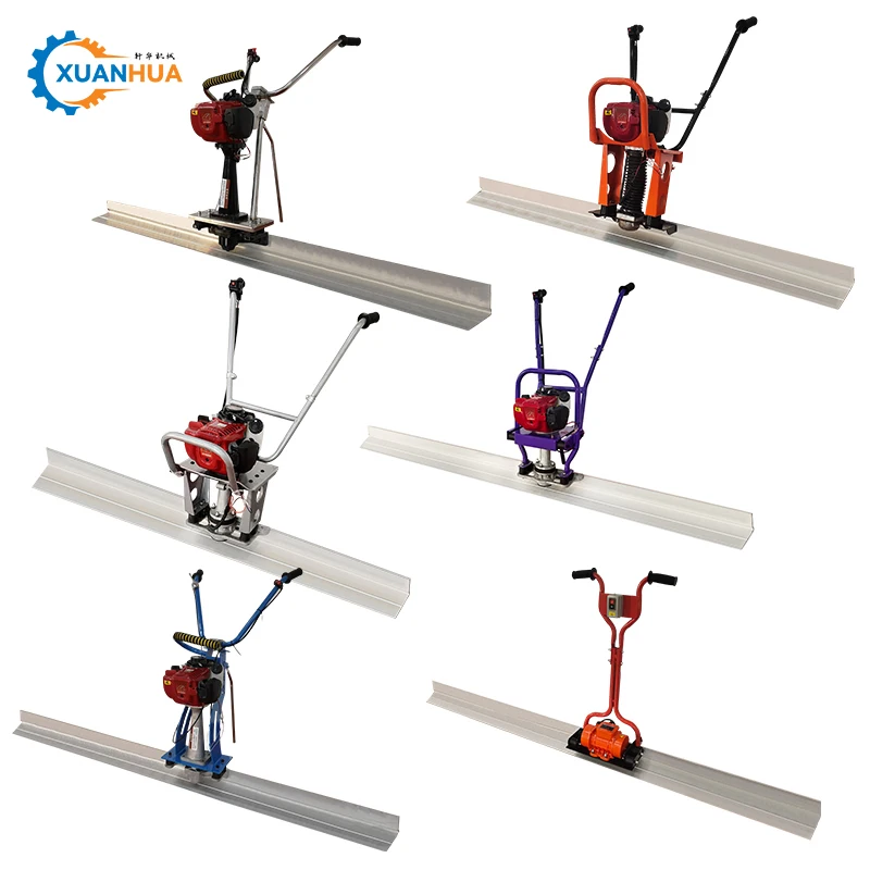 concrete road floor screeding machine ride on concrete vibrating screed ruler laser smooth screed leveling machine
