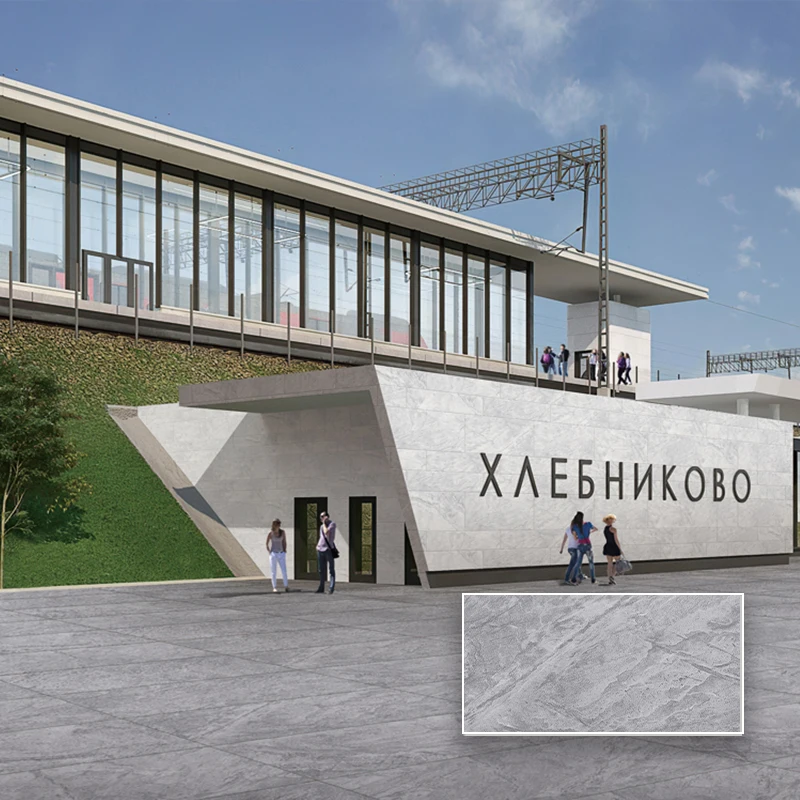 Матовая отделка теплостойкие керамические противоскользящие деревенский бетона Family Look 20 мм каменная напольная фарфоровая плитка для дороги