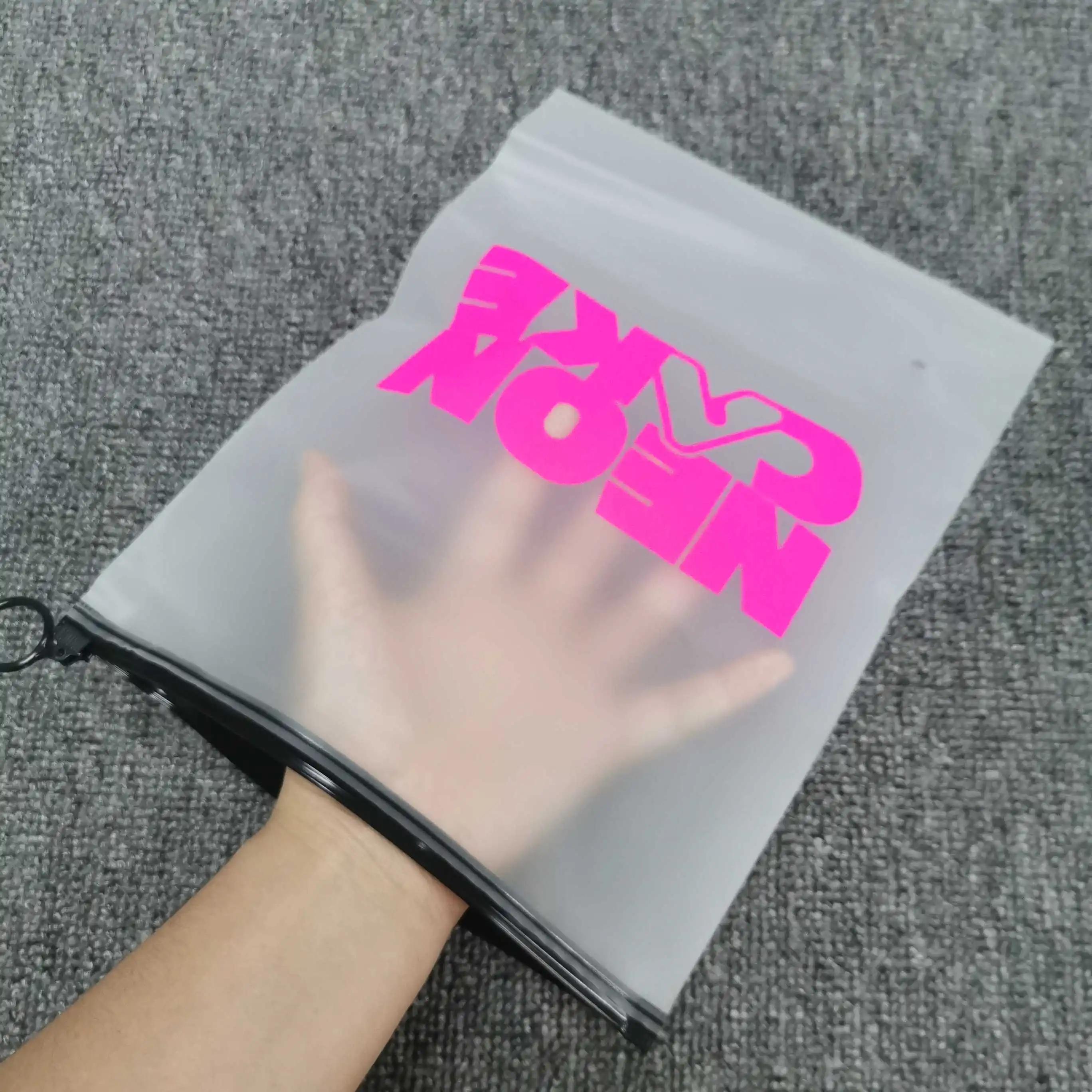  Прозрачные матовые пластиковые пакеты на молнии с логотипом под заказ для бикини-бара упаковочный пакет