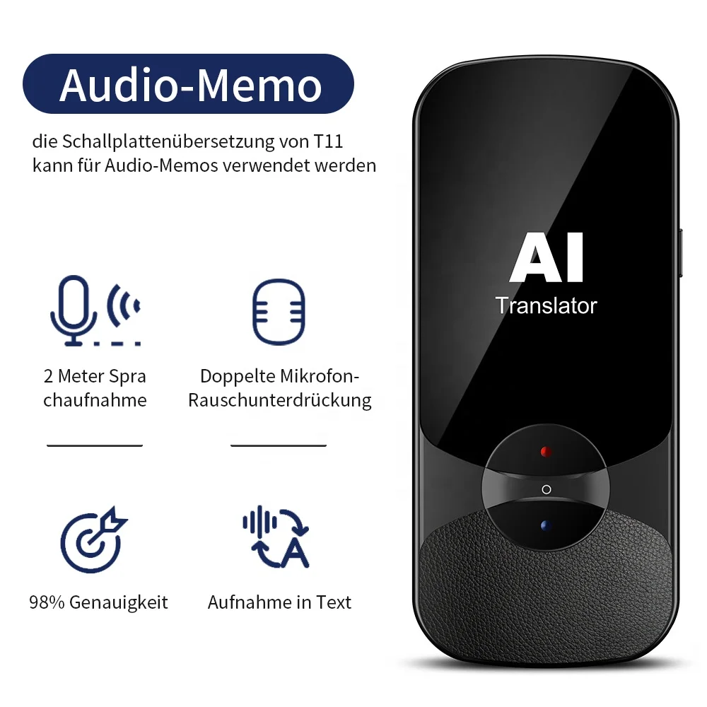 Online Real Time Mini Voice Translator Vormor AI Translation Device T11 98% High Accuracy Simultaneous Pocket Translator
