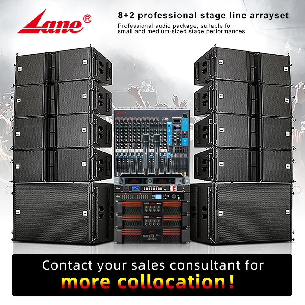 Lane J10S Fashion Professional 18 Inch 1500 Watts 2500w Line Array Bass Speakers Sound System Set