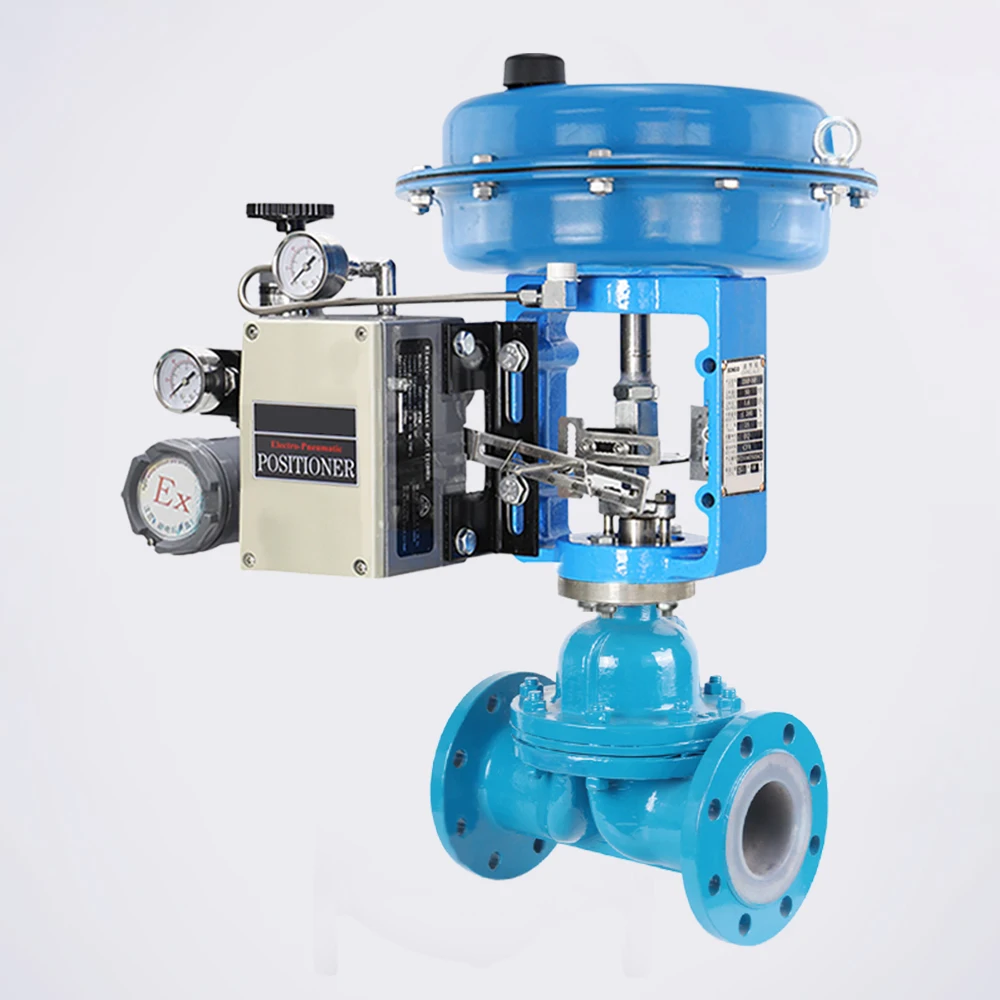 PN16 Carbon steel ptfe seal Pneumatic diaphragm membrane control valve Pressure Regulating Valve for corrosion resistance