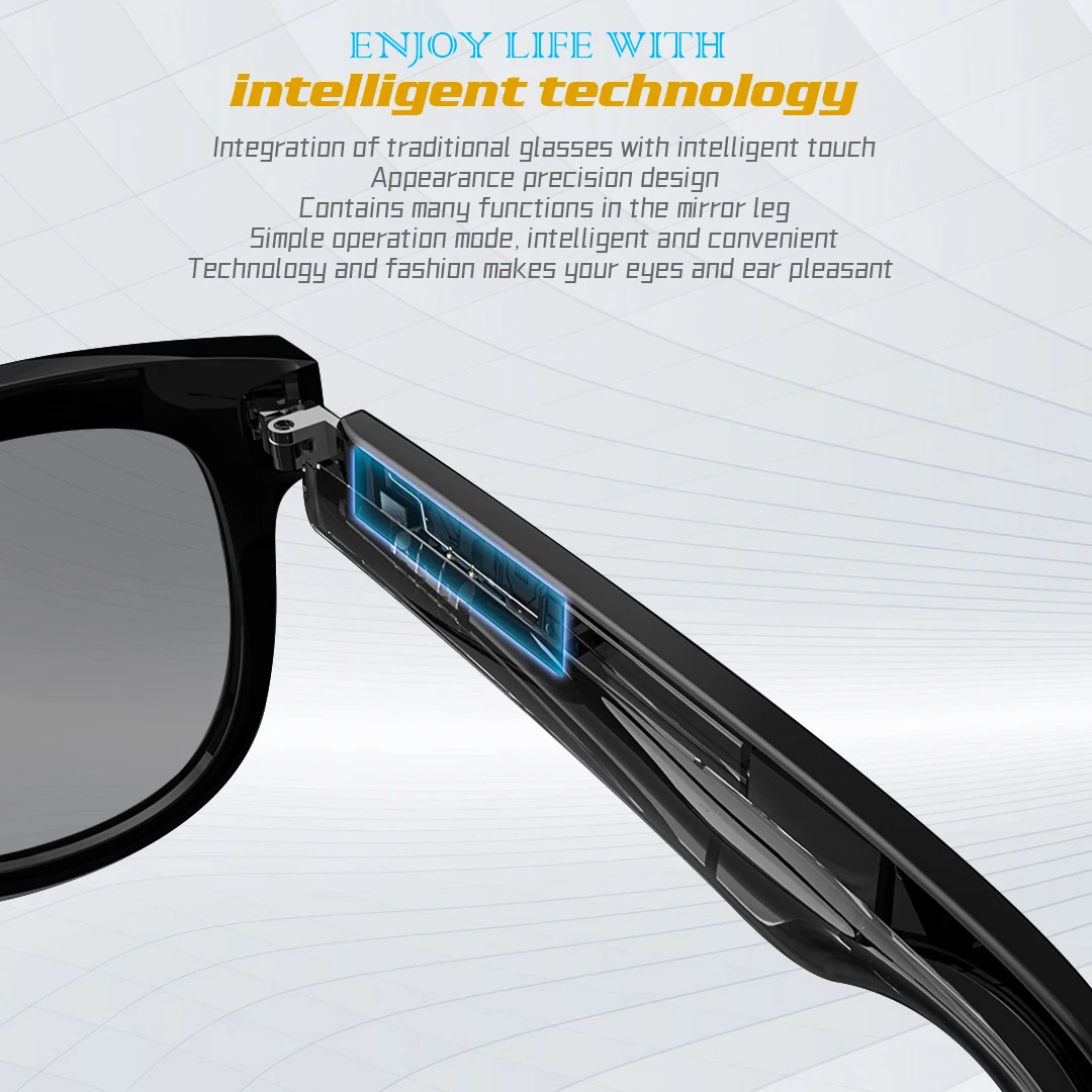 2022 Trending Product Designer Collection Smart Audio Glasses with TWS Earphone for Reading Gaming Driving Sunglasses Music Call