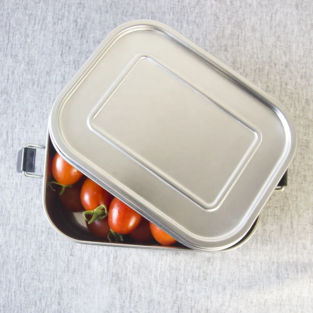 Amazon hot sale Portable kids Metal Stainless Steel Bento Lunch Box