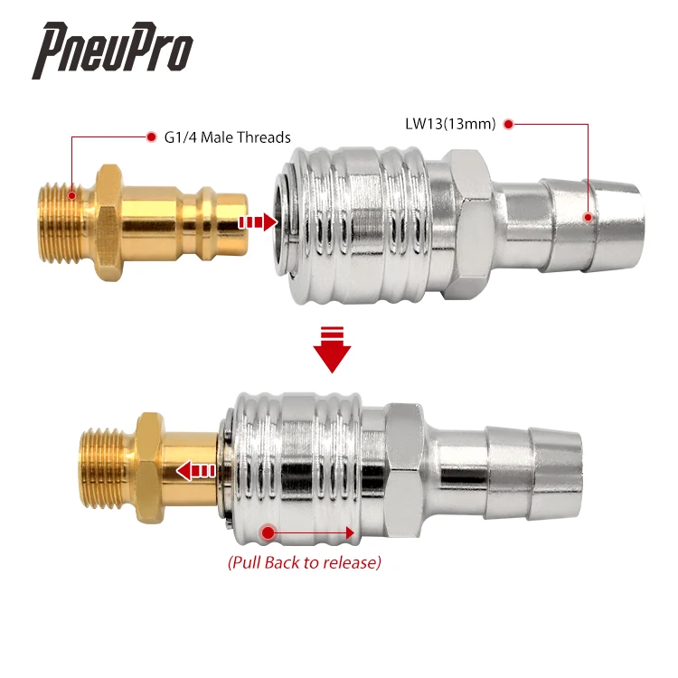 DN 7.2 Nickel Plated 13mm air hose connector quick coupling coupler