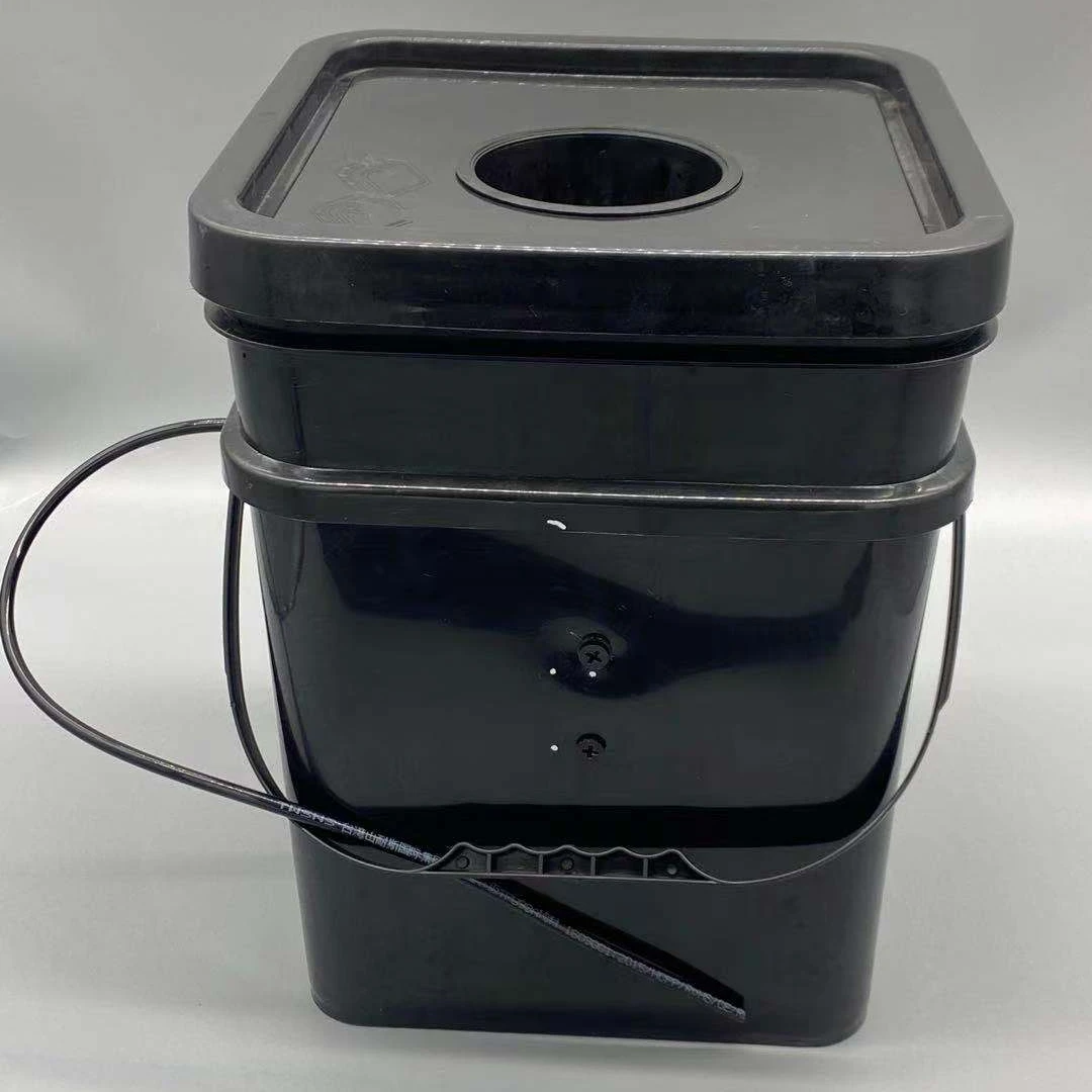 5 galon buckets hydroponic with net pot 3 gallon 4 gallon black hydroponic grow bucket system