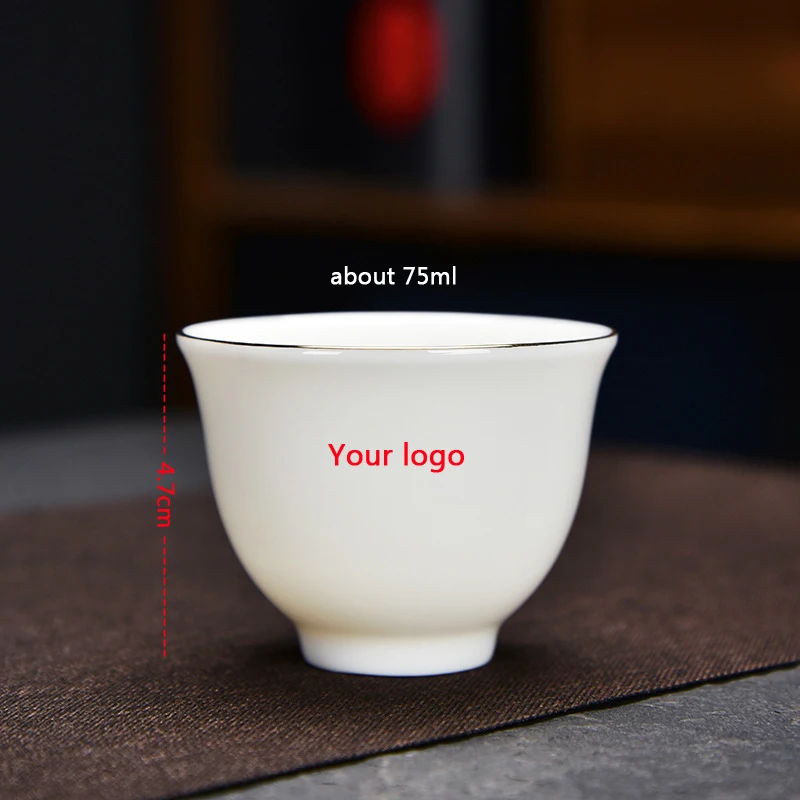 Custom Logo Arabic Ceramic Cawa Cup Elegant Small Porcelain Tea Cups with Your Design Cawa Cup Set